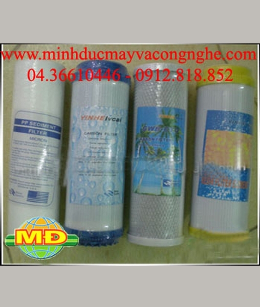 Lõi lọc thô - lõi lọc than hoạt tính – màng lọc RO - đèn UV - ozone