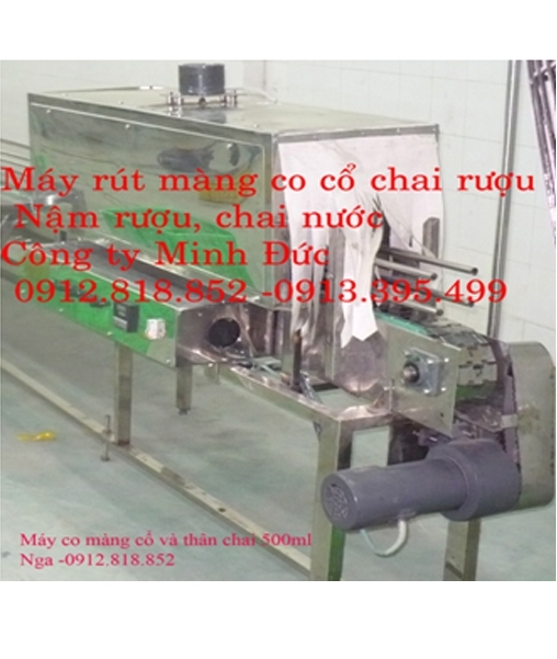 Máy rút màng co cổ chai rượu, nậm rượu, chai nước